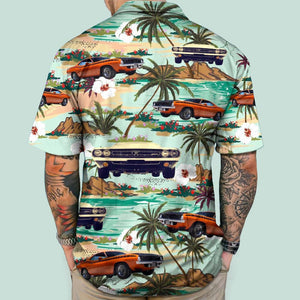 GeckoCustom Upload Photo Muscle Car Hawaiian Shirt, N304 HN590