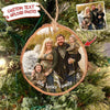 GeckoCustom Upload photo Ornament Camping Ornament Christmas Wood Slice Ornament, HN590