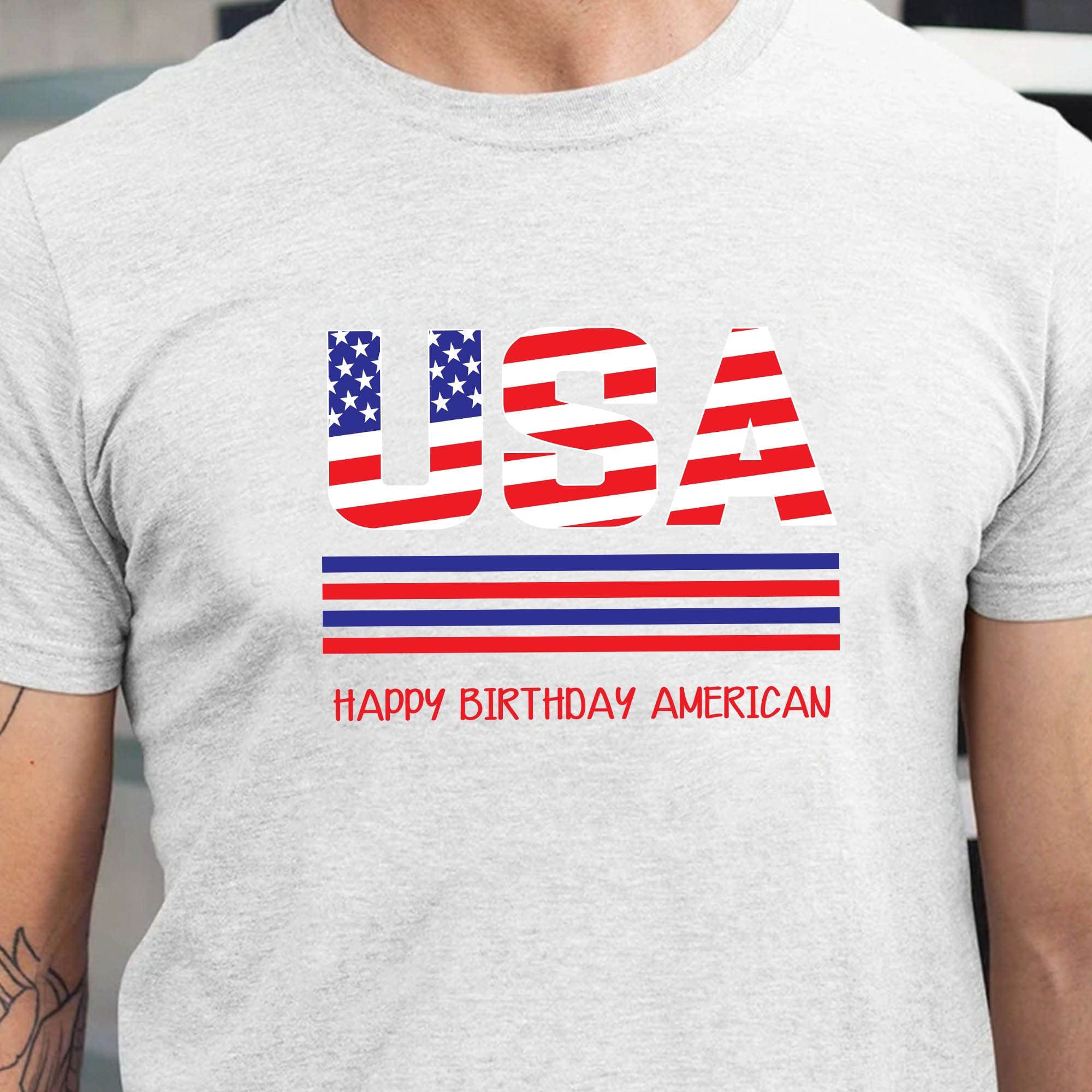 GeckoCustom Usa Flag 4th of July Personalized Custom Shirt H392