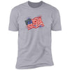 GeckoCustom USA Flag Fireworks 4Th Of July Shirt H412 Premium Tee / Heather Grey / S