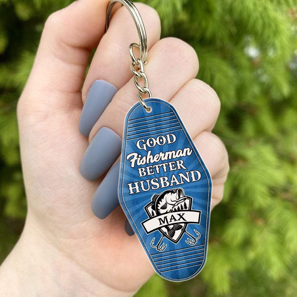 GeckoCustom Vintage Keychain, Gift For Fisherman HN590