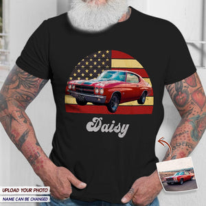GeckoCustom Vintage Retro Car Shirt, Custom Photo Shirt N304 HN590
