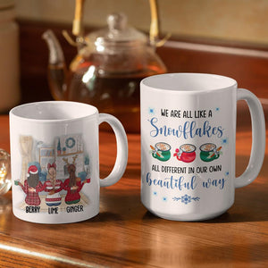 GeckoCustom We Are Like A Snowflake Christmas Bestie Mug, Best Friend Gift HN590