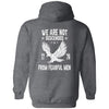 GeckoCustom We Are Not Descended From Fearful Men 1776 Back Shirt H407 Pullover Hoodie / Dark Heather / S