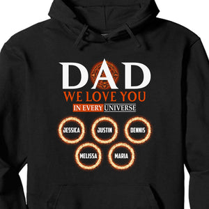 GeckoCustom We Love You In Every Universe Personalized Custom Family Shirt C324 Pullover Hoodie / Black Colour / S