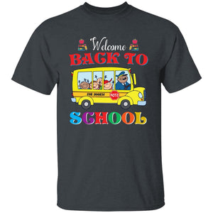 GeckoCustom Welcome Back To School Shirt H425 Basic Tee / Dark Heather / S