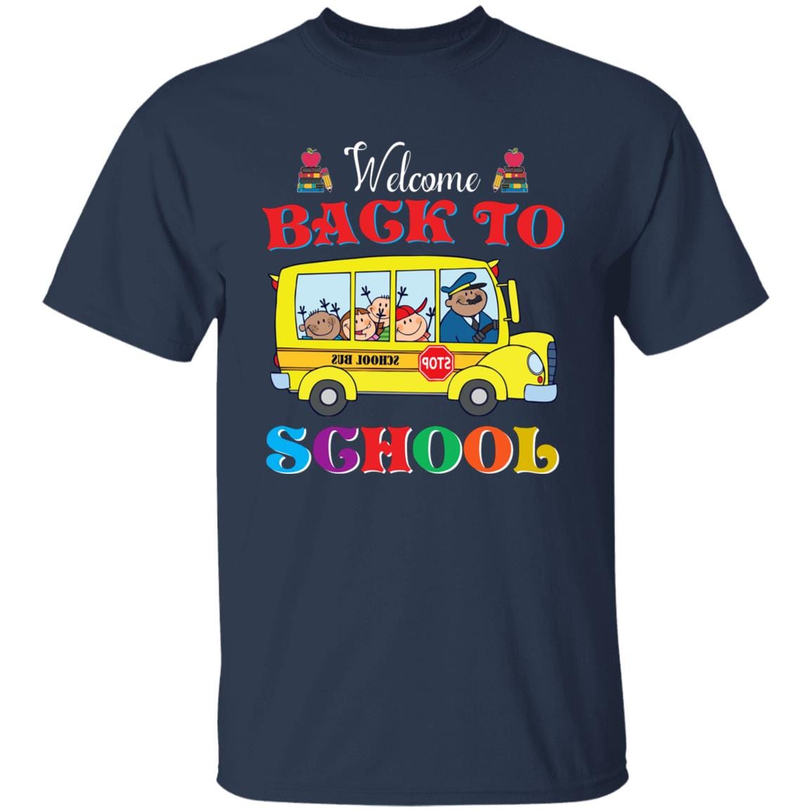 GeckoCustom Welcome Back To School Shirt H425 Basic Tee / Navy / S