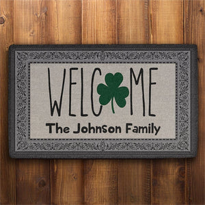 GeckoCustom Welcome Clover Custom Doormat