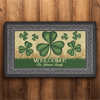 GeckoCustom Welcome St. Patrick's Day Personalized Doormat 30x18 inch - 75x45 cm