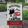 GeckoCustom Welcome To Our Campsite Garden Flag, Gift For Camper, Outdoor Decor HN590 Without flagpole