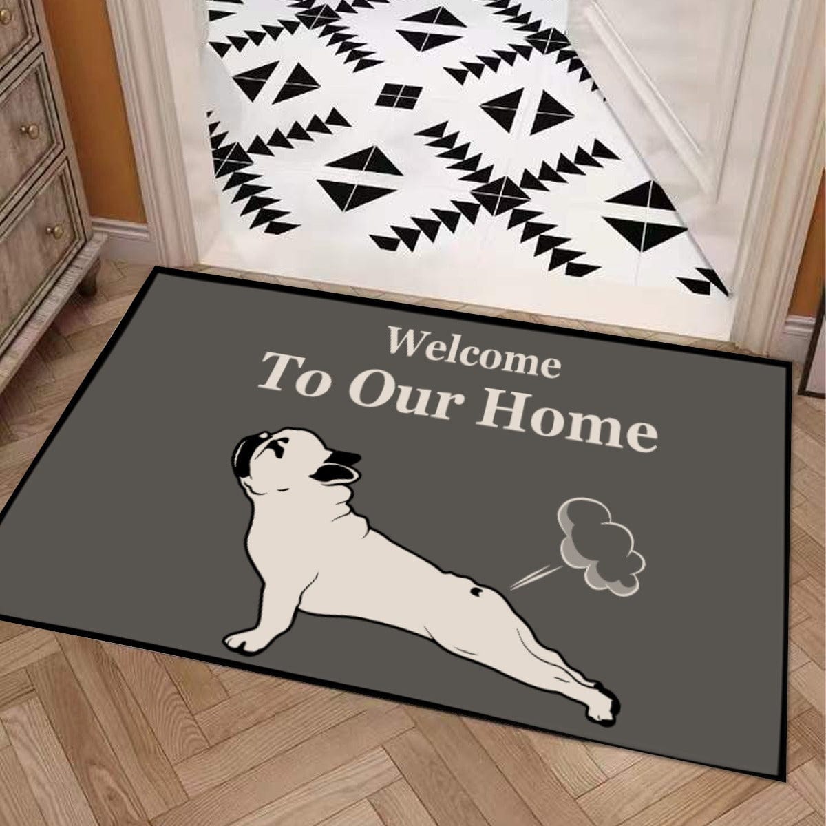 GeckoCustom Welcome To Our Home Dog Doormat T368 HN590