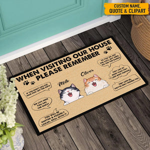 GeckoCustom When Visiting My House Cat Doormat HN590