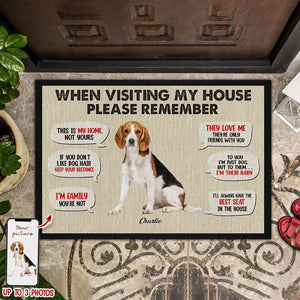 GeckoCustom When Visiting My House Please Remember Dog Doormat K228 HN590