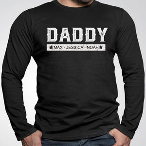 GeckoCustom With Kids Names Custom Daddy Personalized Custom Father's Day Shirt H318