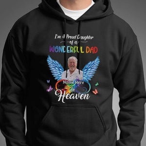 GeckoCustom Wonderful Dad In Heaven Memorial Family Shirt