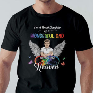 GeckoCustom Wonderful Dad In Heaven Memorial Family Shirt