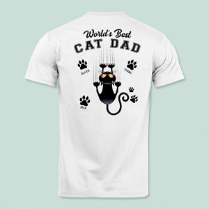 GeckoCustom World's Best Cat Dad Father's Day Back Shirt N304 889141