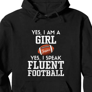 GeckoCustom Yes I Am A Girl Football Personalized Custom Football Shirt H502