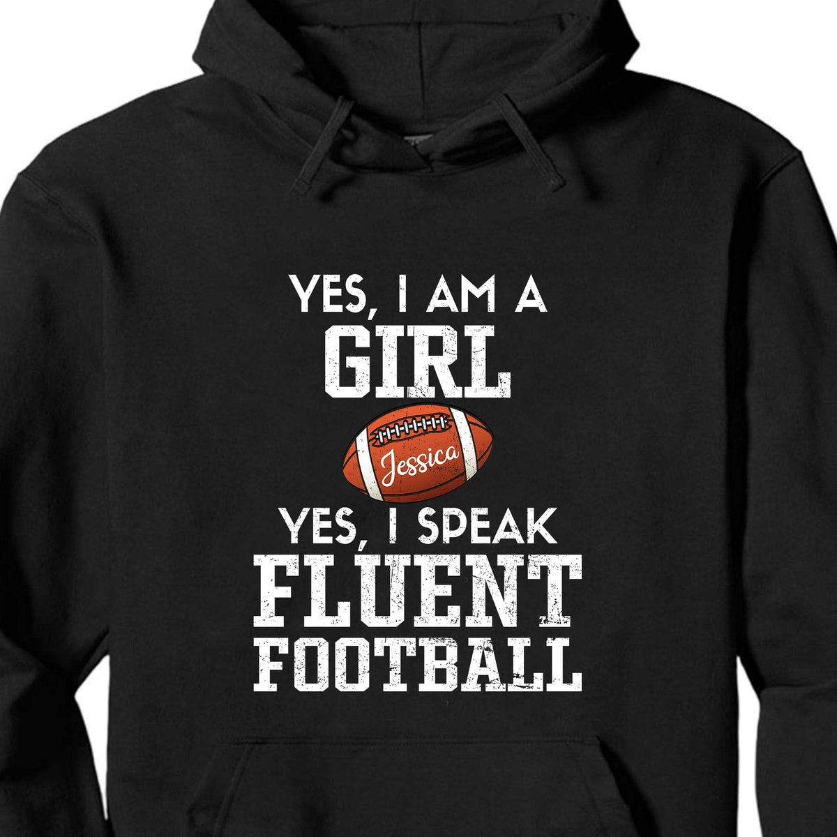 GeckoCustom Yes I Am A Girl Football Personalized Custom Football Shirt H502