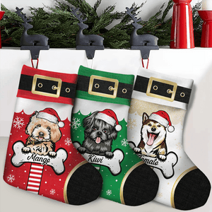 GeckoCustom YHN Christmas Stocking, Dog Christmas Stocking HN590