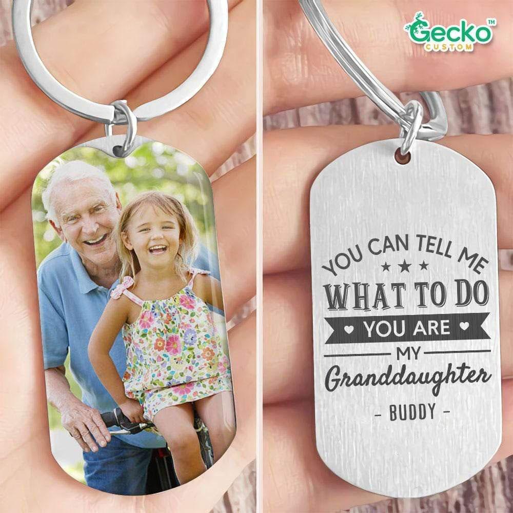 GeckoCustom You Can Tell Me Grand Daughter Family Metal Keychain HN590 No Gift box / 1.77" x 1.06"