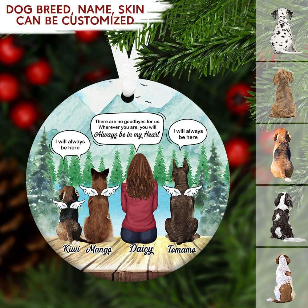 GeckoCustom You Will Always Be In My Hearts Girl With Dog Ornament HN590 Pack 5 - 35% OFF / 2.75" tall - 0.125" thick